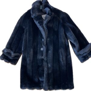 Vintage J. Percy for Marvin Richards Faux Fur Satin Lined Coat